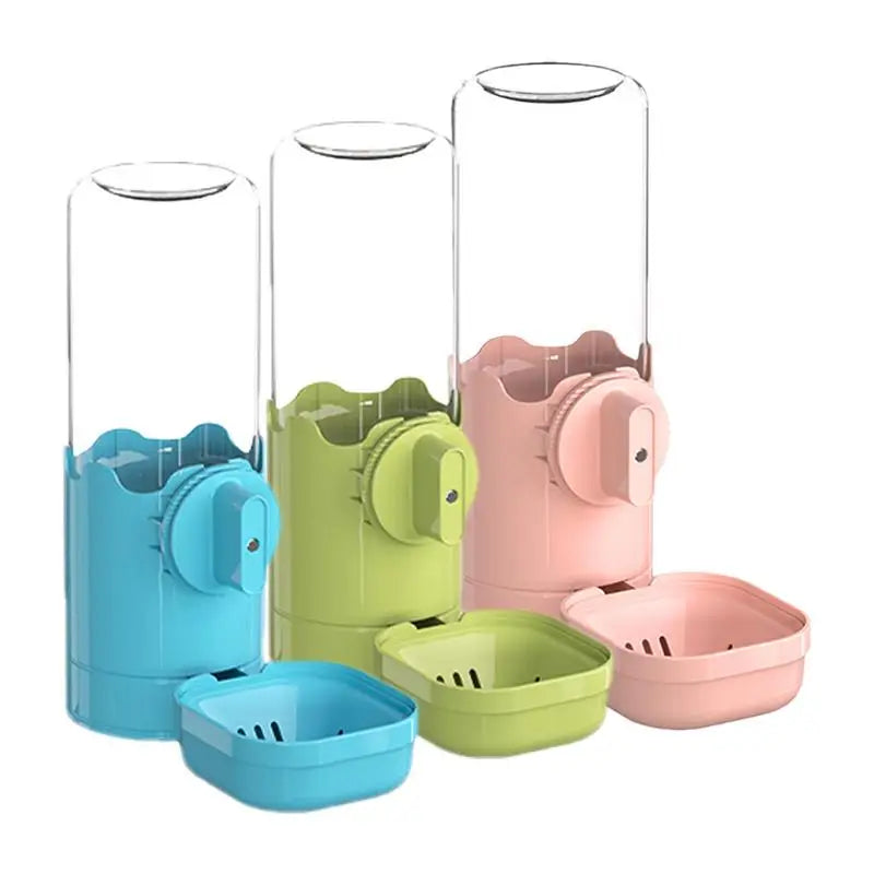 750ml Auto Gravity Water Dispenser Siphon Water Dispenser Gravity Pet Drinking Bottle Large Capacity Water Bowl Detachable