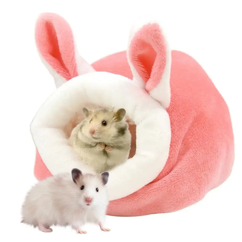 Hamster Hideaway Bunny Small Pet Winter Warm House Chinchilla Cotton Bed Small Animal Cave Hedgehog Pet Sleeping Nest