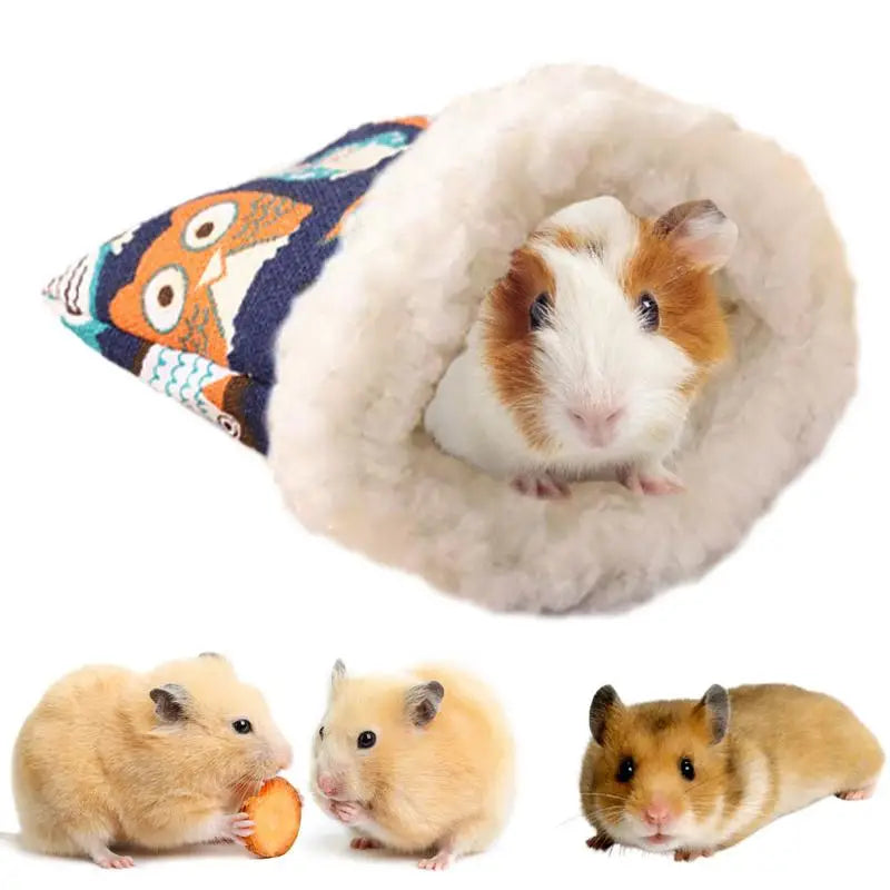 Small Pet Winter Sleeping Nest Pet Warm Bed Small Animal Cozy Bag Warming Pad Sack Pet Cage Accessories Soft House