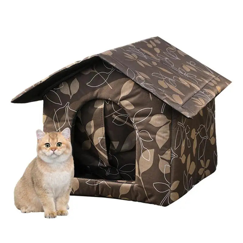 Waterproof Outdoor Pet House Thickened Cat Nest Tent Cabin Pet Bed Tent Shelter Cat Kennel Portable Travel Nest Pet Carrier