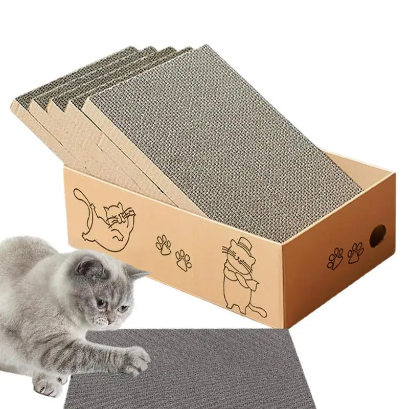 Cat Scratcher Bed 5 Packs in 1 Reversible Thickened Cat Scratch Board Wear-Resistant Cat Furniture for Grinding Claws Exercise