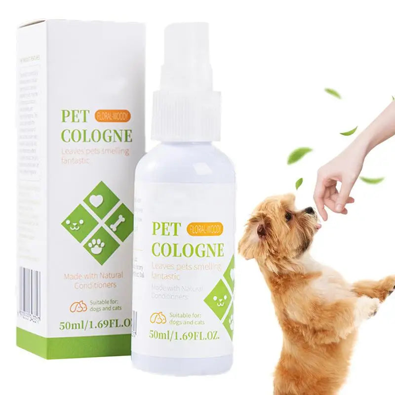 50ml Dog Perfume Spray Pet Odor Eliminator Spray Long-Lasting Dog Calming Deodorizer Dog Conditioner Spray For Smelly Dogs